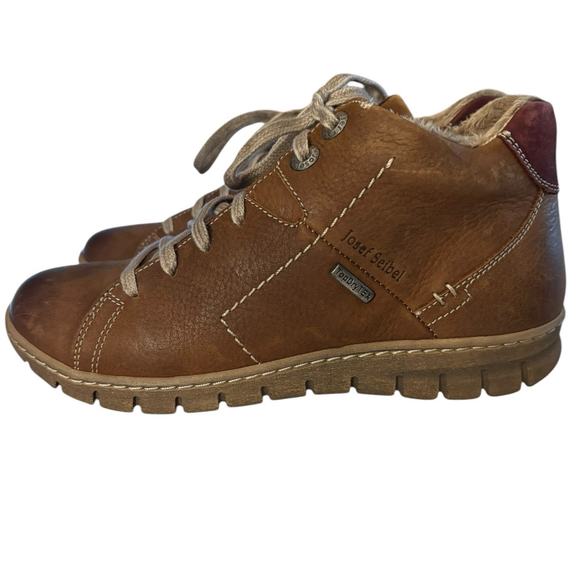 NEW Josef Seibel Steffi Brown Ankle Boot Women's Size 6 -6.5 Fuzzy Inside 37 EU - Picture 5 of 12